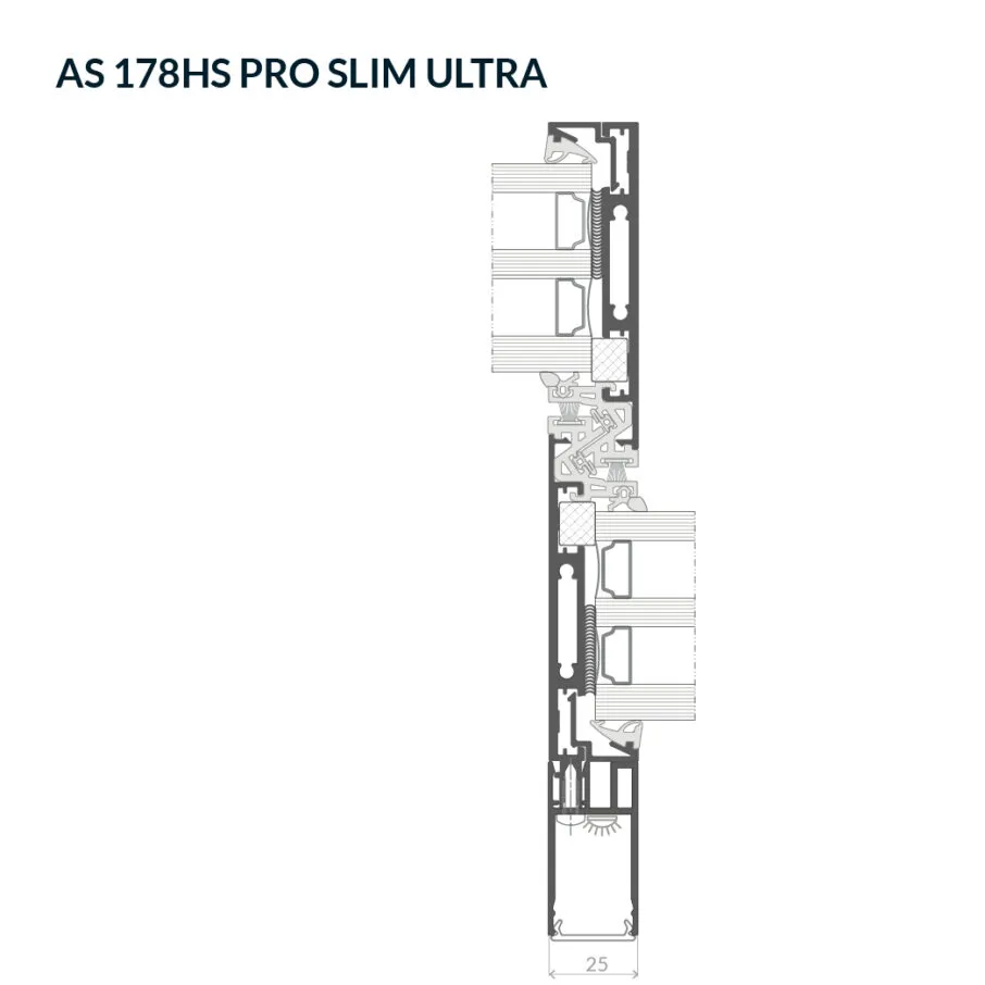 Słupek środkowy z podświetleniem LED