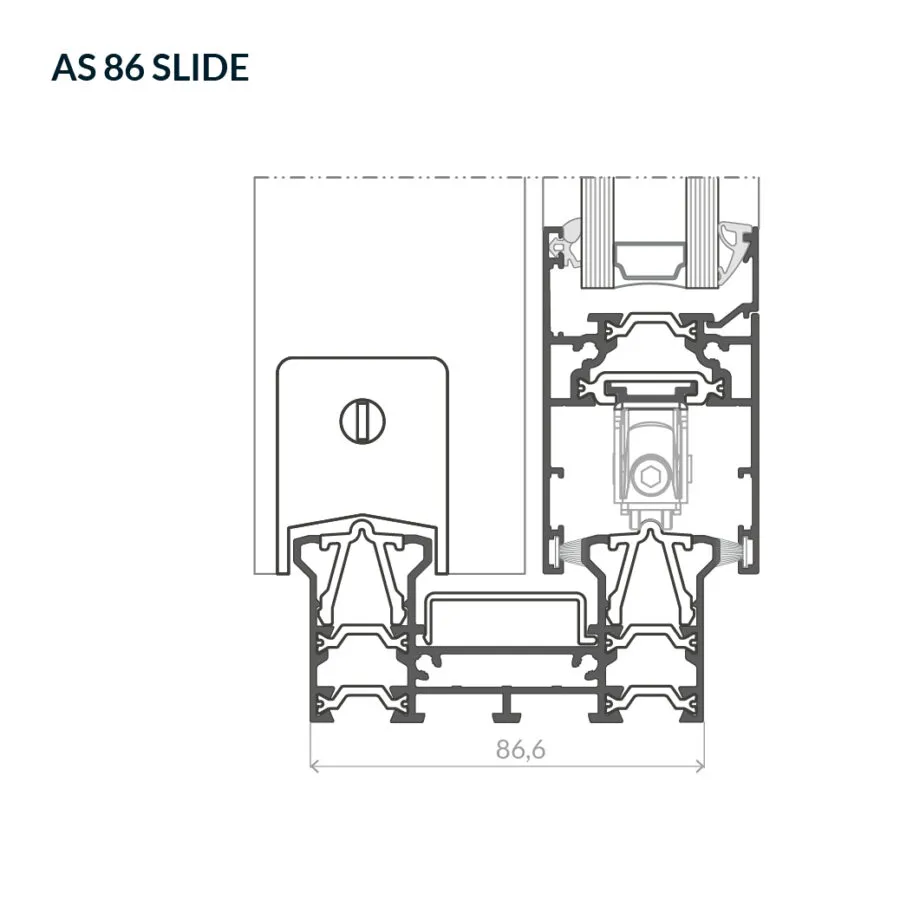 Przekrój dolny przez pole ruchome